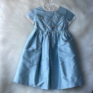 Clo Clo. Blue Silk Dress Size 4T.